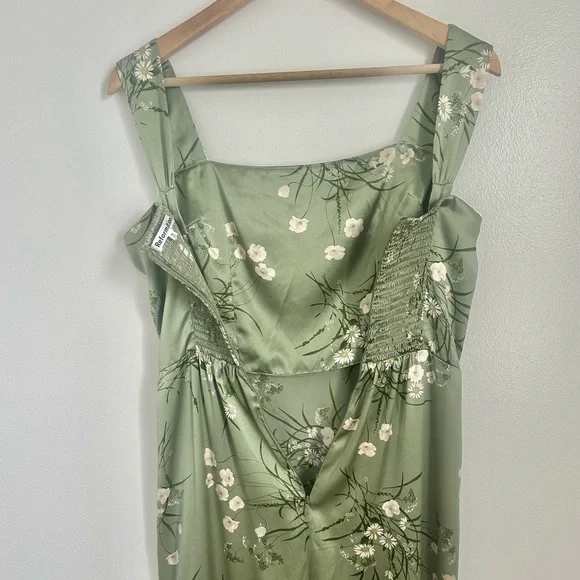 reformation earl silk dress in bonita | 100% silk maxi dress | size 10 - Picture 7 of 8